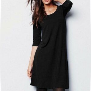 Myne Ashley Ann Ballet Neck Side Pockets Silk Black Dress Size 4